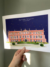 Personalised Four Seasons Hotel Hampshire Art Print - Four Seasons Wedding Venue - Hampshire Wedding Art - Four Seasons Hotel Illustration