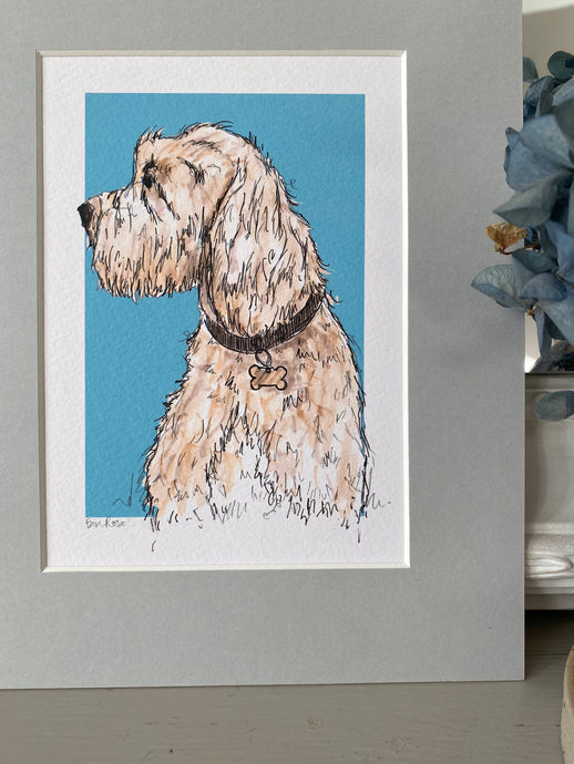 Personalised Labradoodle Dog Giclee Print - Labradoodle Sketch - Labradoodle Watercolour Painting -Labradoodle Illustration - Dog Lover Gift