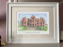 Broome Park Hotel Giclee Art Print - Canterbury Wedding Watercolour - Personalised Broome Park Hotel Wedding Anniversary - Illustration Art
