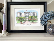 Grand Hotel du Cap Ferrat Personalised Giclee Art Print - Watercolour Hand Painted Grand Hotel du Cap Ferrat - Wedding Venue Illustration