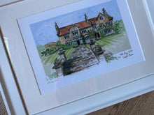 Crayke Manor York Giclee Art Print - York Illustration - Hand Drawn Wedding Venue Artwork - Personalised Watercolour Crayke Manor Painting
