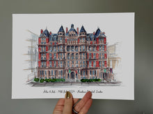 The Mandarin Oriental London Giclee Art Print - Personalised Watercolour Illustration - Mandarin Oriental Hotel Wedding Gift - Framed Art