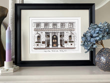 The Ned Hotel London Personalised Giclee Art Print - The Ned Watercolour Illustration - Personalised Wedding Gift - The Ned Hotel London