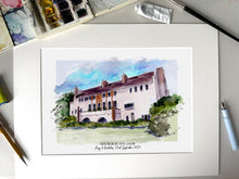 House For An Art Lover Glasgow Scotland Personalised Giclee Art Print - Wedding Venue Gift Watercolour - House For An Art Lover illustration