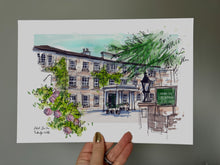 Personalised Hotel du Vin Giclee Art Print - Hotel du Vin Tunbridge Wells Illustration - Personalised Wedding Gift - Venue Watercolour Art