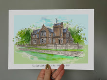 Turin Castle Scotland Giclee Art Print - Turin Castle Wedding Gift - Turin Castle gift - House of Turin Watercolour Anniversary illustration