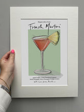 Personalised Favourite Cocktail Giclee Print - Cocktail Recipe Artwork - Hand-drawn Cocktail Art Print - Special Birthday Cocktail Artwork