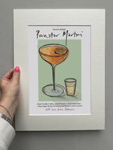 Personalised Favourite Cocktail Giclee Print - Cocktail Recipe Artwork - Hand-drawn Cocktail Art Print - Special Birthday Cocktail Artwork