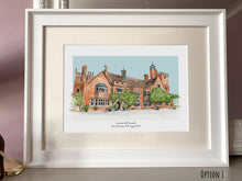 Personalised Lanwades Hall Giclee Art Print - Lanwades Hall Wedding Print - Watercolour Anniversary Gift - Lanwades Hall - Paper Anniversary