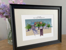 Personalised La Costa Dei Barbari Giclee Art Print - Le Costa Dei Barbari Wedding Engagement Art - Italian Watercolour Venue Illustration