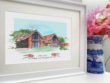 Millbridge Court Farnham Personalised Giclee Art Print - Millbridge Court Illustration - Millbridge Court Watercolour Wedding Venue Gift