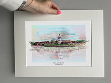 Personalised Montauk Yacht Club Giclee Art Print - Montauk Yacht Club Hamptons Wedding Print - Watercolor Engagement Gift - Montauk Wedding