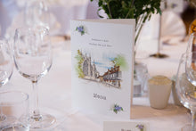 Existing Watercolour illustration licensed for use on wedding stationery