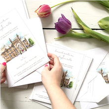 Existing Watercolour illustration licensed for use on wedding stationery