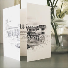 Existing Watercolour illustration licensed for use on wedding stationery