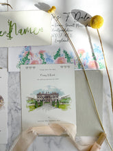 Existing Watercolour illustration licensed for use on wedding stationery