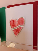 Personalised Valentines Day Card - Watercolour Card - Gold Embossed Card Design - Love Heart Design