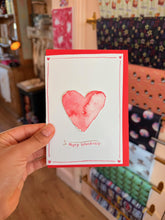 Personalised Valentines Day Card - Watercolour Card - Gold Embossed Card Design - Love Heart Design