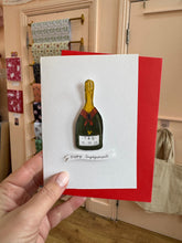 Personalised Handmade Champagne Bottle Card