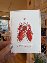 Personalised Handmade Lobster Valentines Day or Anniversary Card