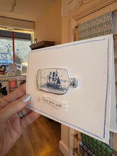 Personalised Ship in a Bottle Handmade Card