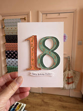 Custom Illustrated Number Card with Personalised Banner