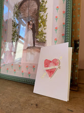 Personalised Valentines Day Card - Watercolour Card - Gold Embossed Card Design - Love Heart Design