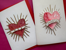 Personalised Valentines Day Card - Watercolour Card - Gold Embossed Card Design - Love Heart Design