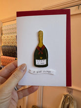 Personalised Handmade Champagne Bottle Card
