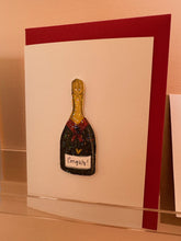 Personalised Handmade Champagne Bottle Card