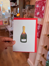Personalised Handmade Champagne Bottle Card