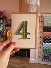 Custom Illustrated Number Card with Personalised Banner