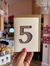 Custom Illustrated Number Card with Personalised Banner