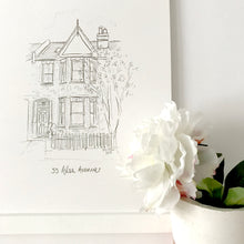 Hand Drawn House Portrait (Line Drawing)