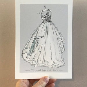 Hand Drawn Wedding Dress Illustration