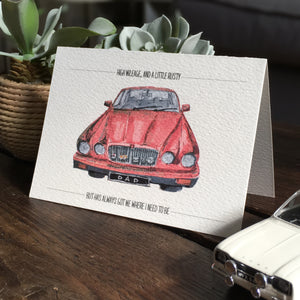 Classic Car Fathers Day Card and Wrapping Paper Set