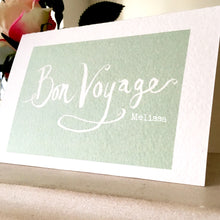 Personalised 'Bon Voyage' Card