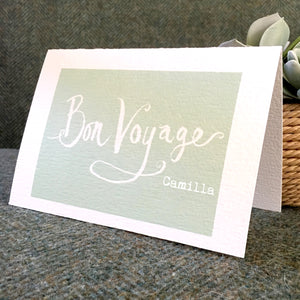 Personalised 'Bon Voyage' Card