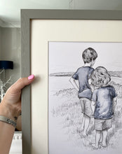 Hand Painted Watercolour sketch of Children