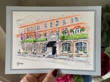 The Goring Hotel London Giclee Art Print - The Goring Illustration - Personalised Wedding Gift - The Goring London - Framed Wall Art
