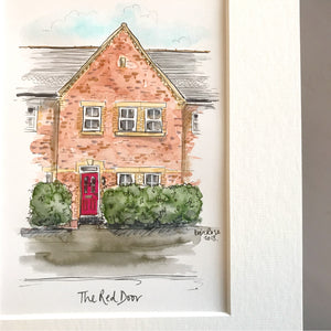 Hand Painted House Illustration