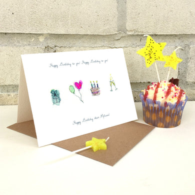 Personalised Hand Drawn Birthday Card