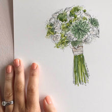 Hand Painted Wedding Bouquet Illustration