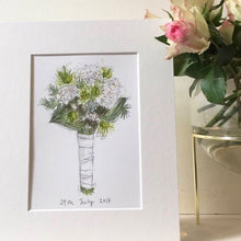 Hand Painted Wedding Bouquet Illustration