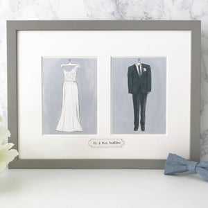 Hand Drawn Wedding Day Outfits