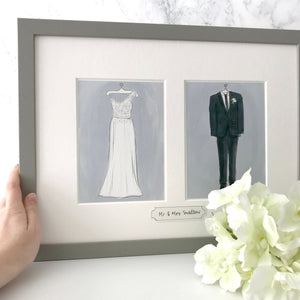 Hand Drawn Wedding Day Outfits