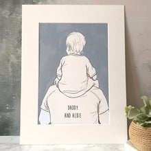 Daddy And Me 'Shoulder Ride' Print (little boy)