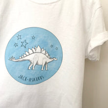 Illustrated Dinosaur Kids Name T-Shirt