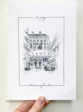 Personalised Savoy London Giclee Print  - Savoy Wedding - Hand Drawn Savoy London Illustration  - Savoy London Wall Art - Savoy Anniversary