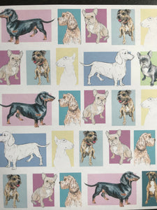 Dog Wrapping Paper - Wrapping paper for Dog lover - Dog Birthday Wrapping Paper - Dog Breeds Wrapping Paper - Hand Drawn Dog Portrait Wrap